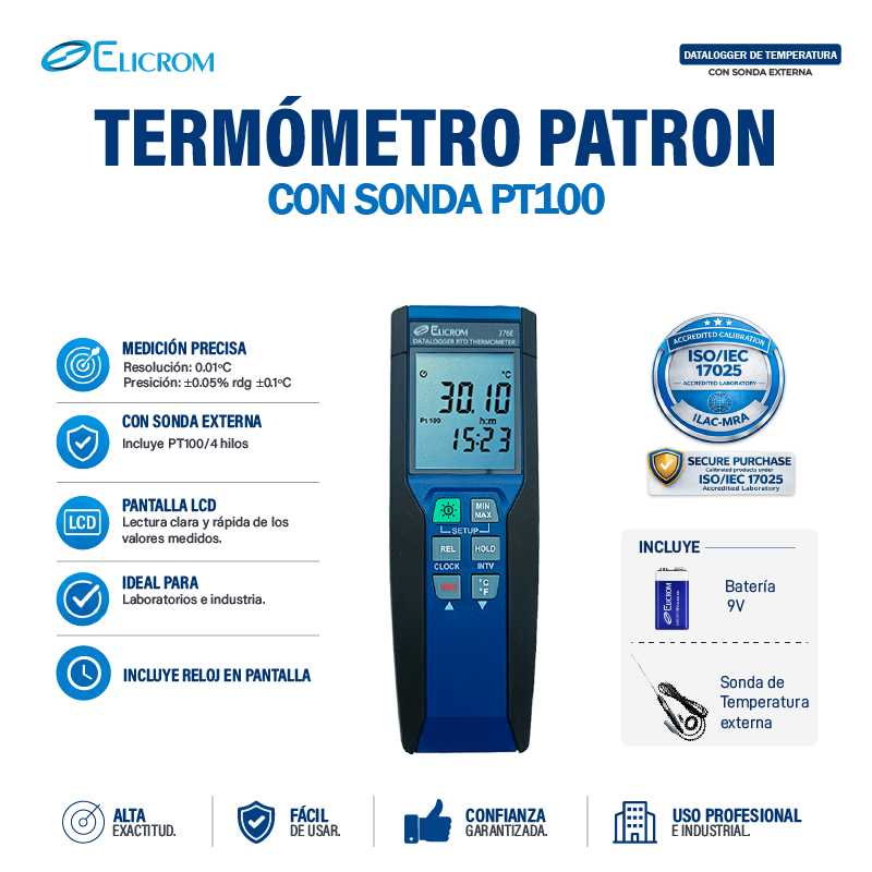 Termómetro patrón 0.01 °C con RTD - Image 2