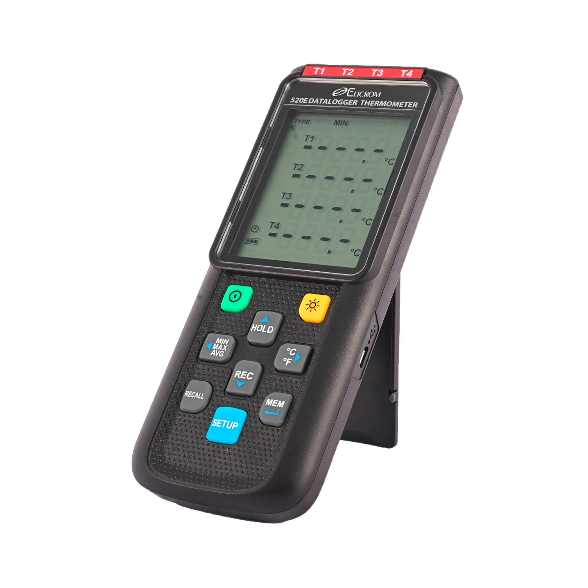 Termómetro datalogger de 4 canales, tipo K J E T - Imagen 3