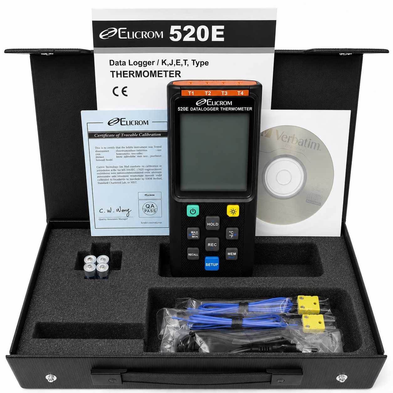 Termómetro datalogger de 4 canales, tipo K J E T - Imagen 5